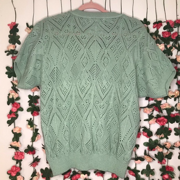 Vintage Designer’s Originals Short Sleeve Cardigan Button Down Front - Picture 2 of 6